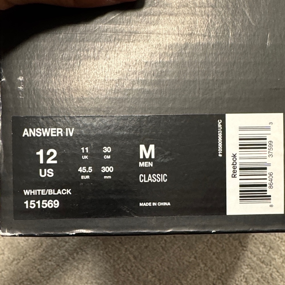 Reebok Men's Answer IV US 12 - Picture 7 of 7